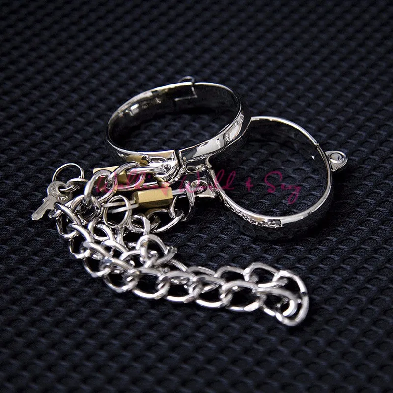 4 Size Stainless Steel Hand Cuffs Ankle Cuffs Sex Toys For Couples Lockable Shackle Fetter Adult Game BDSM Bondage Restraints (8)