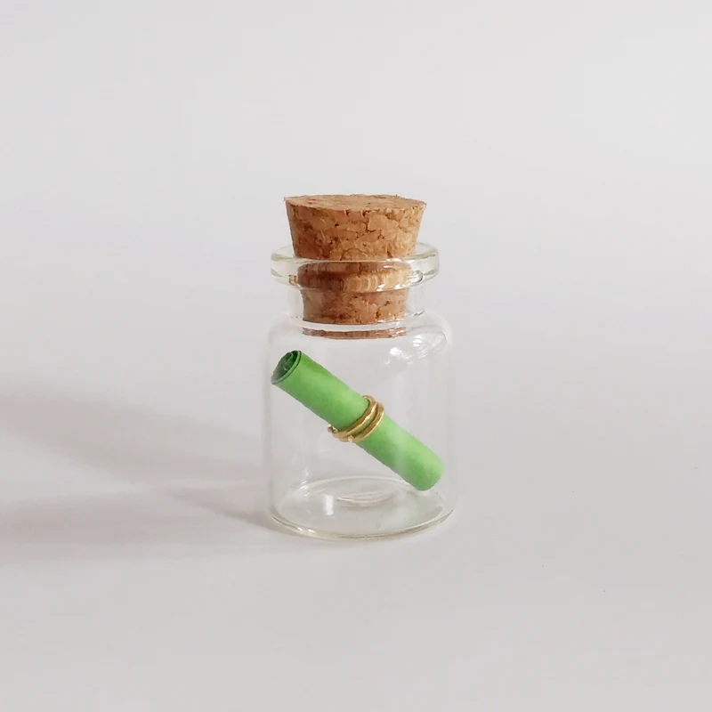 Corked bottle 5ml cute tiny empty cork stopper wishing glass jars with lid Home decor bottle 22*30mm 50pcs/lot