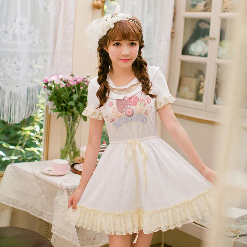 Candy Rain Women's 2017 Spring Floral Printed Lace Patchwork Cotton