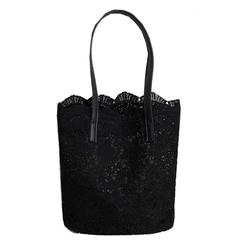 

2 in 1 Floral Lace Handbag Women Beach Messenger Bag Tote Boho Shoulder Bag