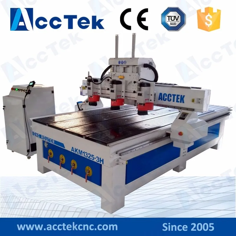 Трехголовый фрезерный станок с ЧПУ для обработанная мебель Промышленная токарная машина для деревянных дверей