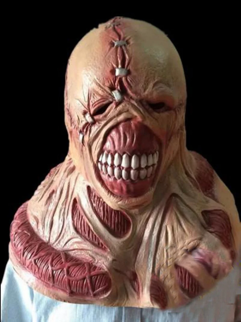 scary latex mask fortress of fear game resident evil manic ghoul mask halloween party mask zombil movie game cosplay in party masks from home garden on