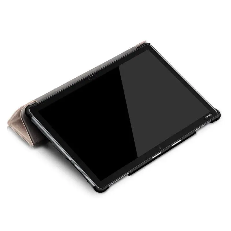 Ультра легкий тонкий Смарт искусственная кожа флип anti-падения защиты Стенд Tablet Case кожного покрова для huawei MediaPad M5 lite 10. 1"
