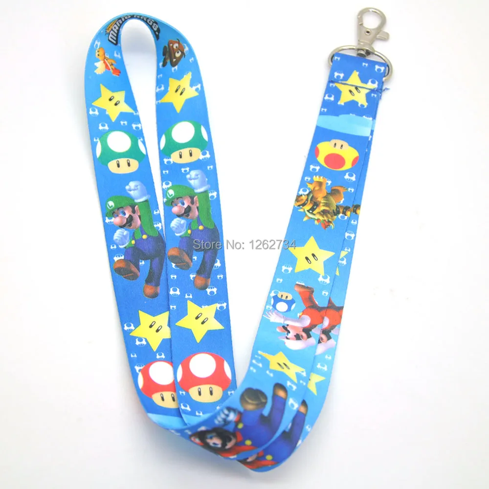 Super Mario Bros шейный ремешок для сотового телефона ID Card Key Lanyard PCXB