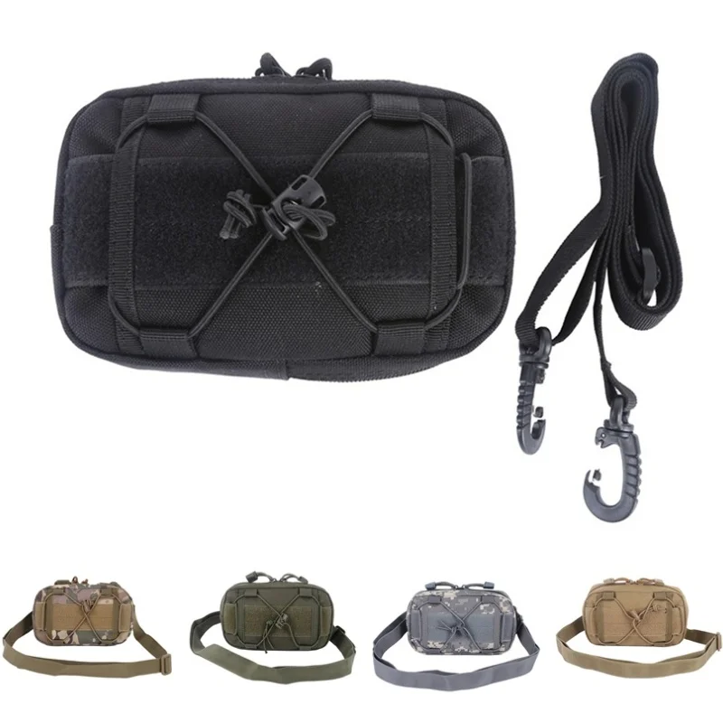 

Tactical Molle EDC Organizer Waist Pack Utility Admin Map Pouch Military Climbing Hunting Accessory Bag With Shoulder Strap