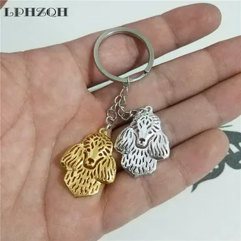 

LPHZQH Fashion Jewelery Puppy Dog Poodle Key Chains Charm Pendant Accessories Gift Dog Key Rings Gold Color Color