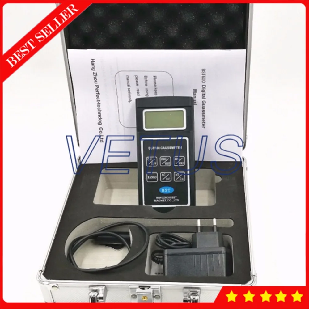 

BST600 0~200mT~2000mT Range Digital Gaussmeter/Teslameter with AC / DC magnetic field gauss meter measurement