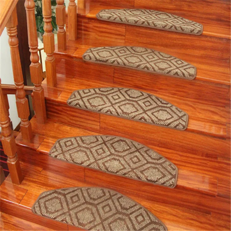 Escalera de alfombra alfombras de piso de madera decorativa en Esteras