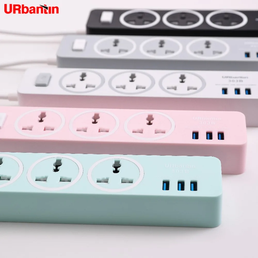 

USB Power Strip smart plug Extension socket Charger Port Multifunctional Smart Home ElectronicsUniversal Plug for AU UK EU US
