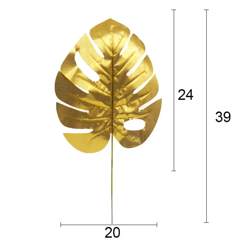 5 шт. искусственный Золотой Шелковый клинок черепаха задний лист рассеянный хвост лист свадебное украшение для дома Рождество День рождения поддельные листья