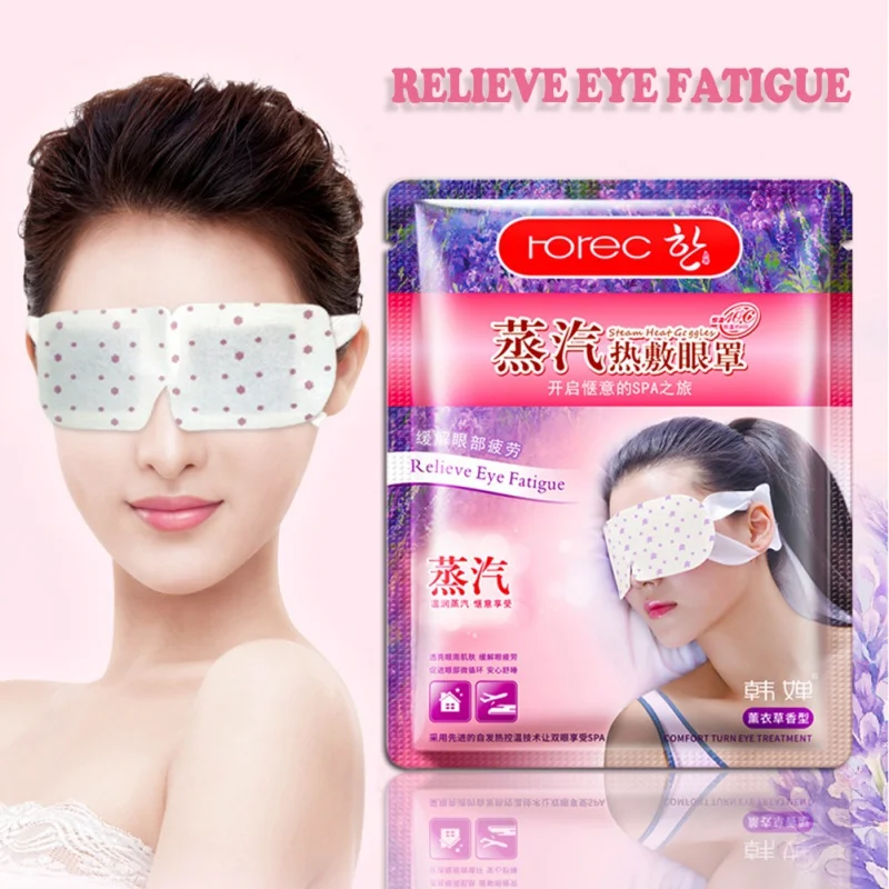 

Lavender Oil Steam Eyeshade Soothing Tired Eyes&Headache Pad Steam SPA Eyeshade 40 Degrees Warm Heat Help Sleep Eye Cover