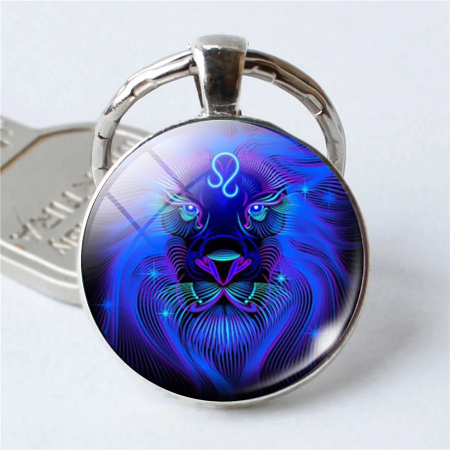 DIY Знак зодиака брелок 12 Созвездие Leo Virgo весы скорпион кулон Стрелец двойное лицо