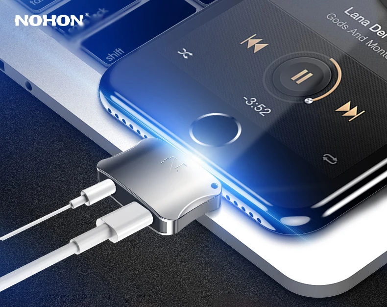 Nohon Adapter For Lightning to For Dual Lightning or For Lightning to For Lightning + 3.5mm Audio  Details  (01)