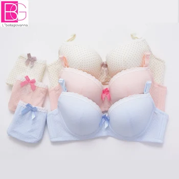 

Young Women's B CUP Seamless Bra & Brief Sets Girls Students Comfortable Breathable Underwear Thin Bra Panties Sets Intimates