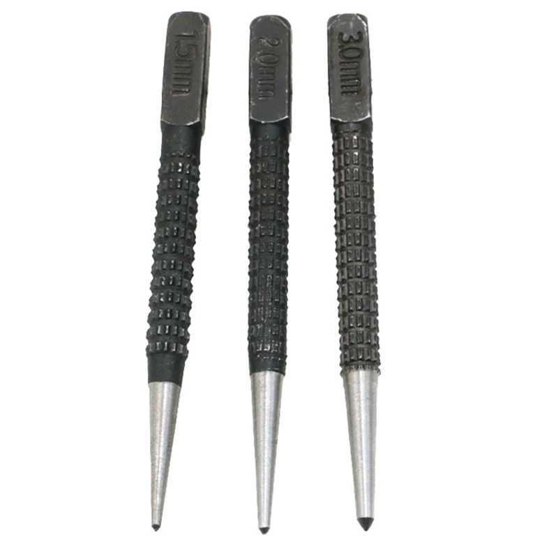 

Non Slip Center Punch Alloy Steel 3/32" Metal Wood DIY Marking Tool Marker for Proofing Hole 10cm Length Drilling Tool 3pcs/set