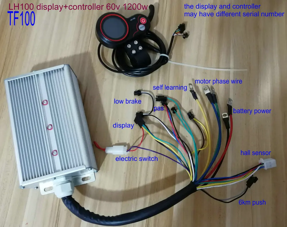 

24v36v48v60v 1500w-3000W BLDC controller&LCD display with throttle shifter white/colored screen electric scooter MTB ebike parts