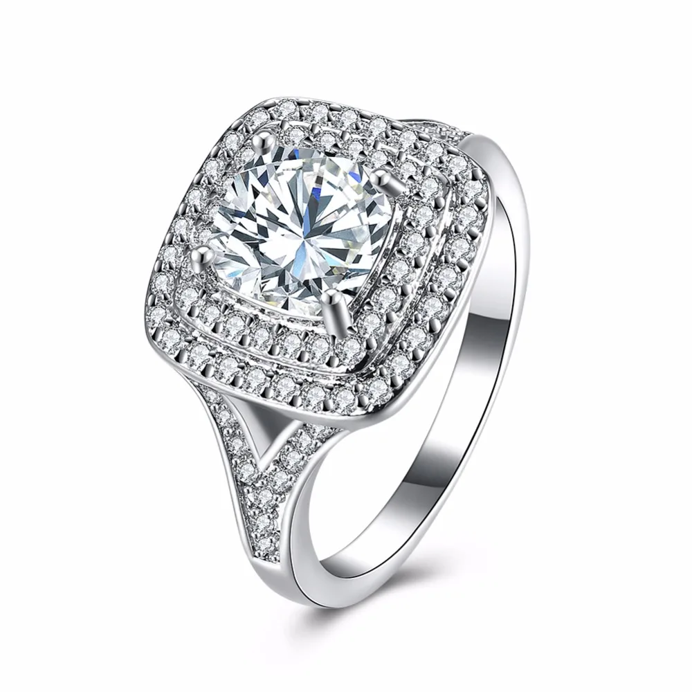 2017 square promise rings new white gold colour jewelry large size 6 7 8 9 white cubic zircon women engagement ring - Large Wedding Rings 2017 square promise rings new white gold colour jewelry large size 6 7 8 9 white cubic zircon women engagement ring - Large Wedding Rings