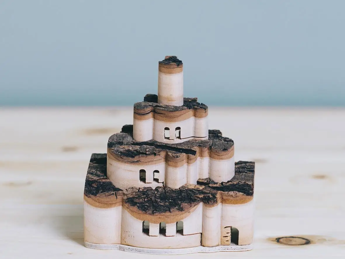 DIY деревянная кукла дом замок, домик блоки детей рукоделие миниатюрный проекции комплект ручная сборка 3D образцовое изделие кустарного промысла игрушка