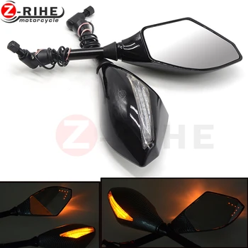 

Motorcycle Rear View Mirrors Side Mirror With LED Turn Signals Light Indicator For Honda CB 599 919 400 CB600 HORNET CBR 1000