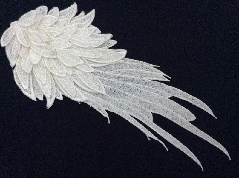 

39.5cm*16.5cm polyester embroidery flower applique,multi-layer chest decoration patches,veil applique,XERY-BQ0922B