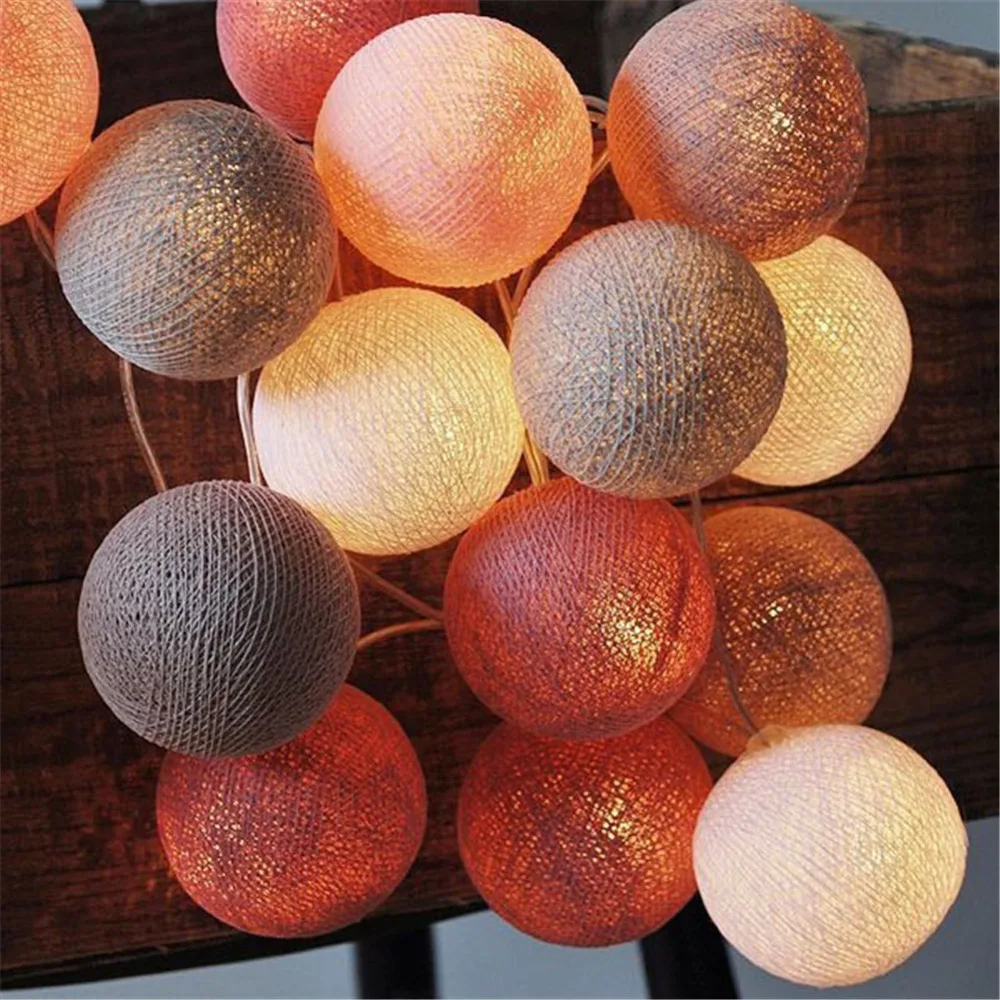 20Pcs lot font b Led b font Cotton Christmas Ball font b String b font Lights
