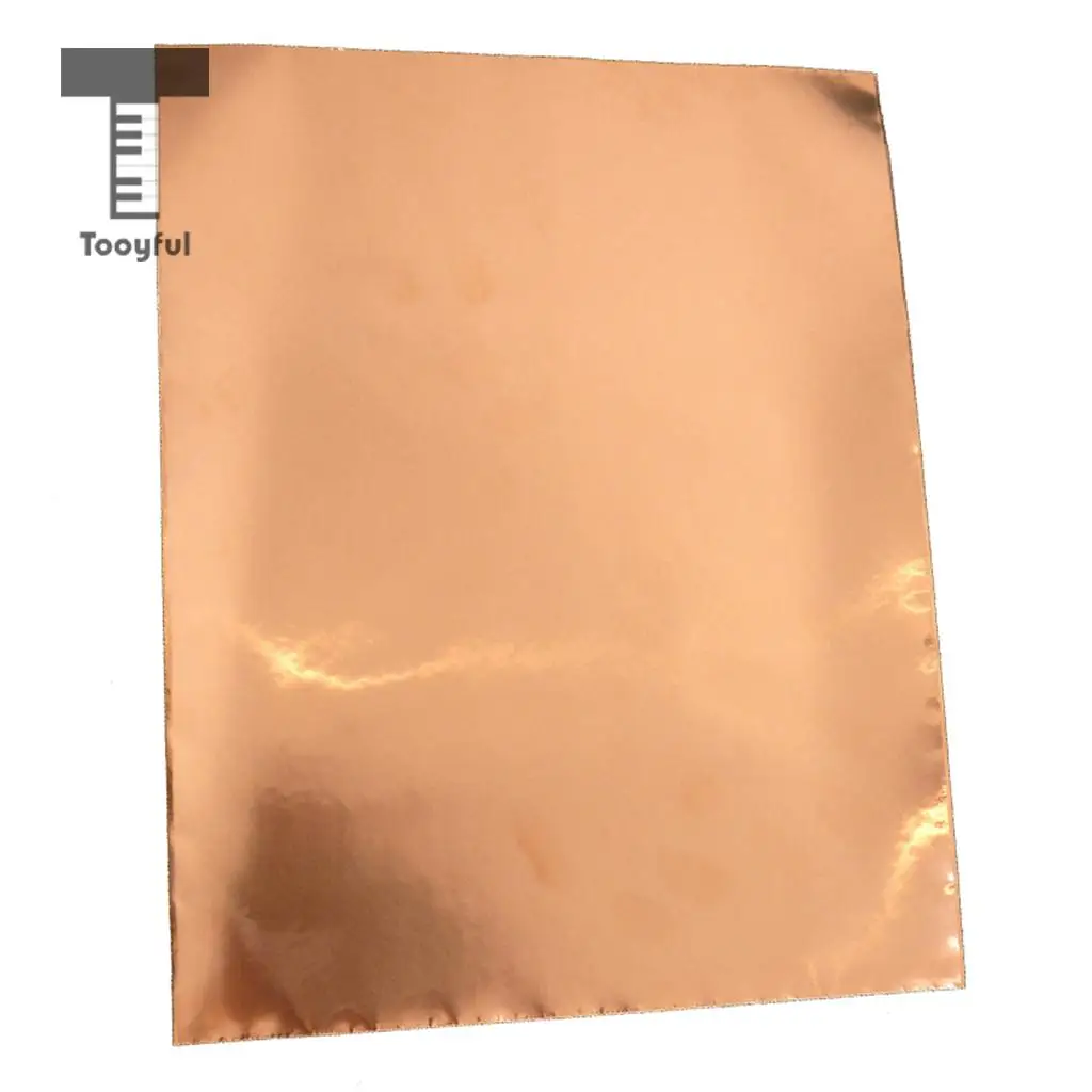 Guitar Copper Foil Tape Electric Guitar Copper Foil Tape Self Adhesive EMI Shielding 30cm*20cm 2 Sheet Pack