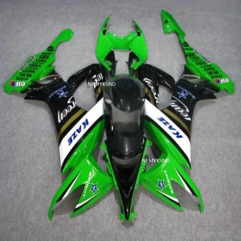 Комплект обтекателей Nn-Moto для KAWASAKI NINJA ZX10R 08 09 10 зеленая черная фотобледа 2008 2009 08-10