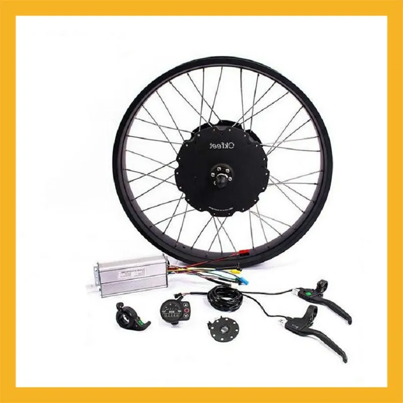 

48V 1500W Snowmobile Brushless Non-gear Hub Motor Wheel Kit For 26-28inch Rear Wheel Mountain Bike Set Ebike Conversion kit D35