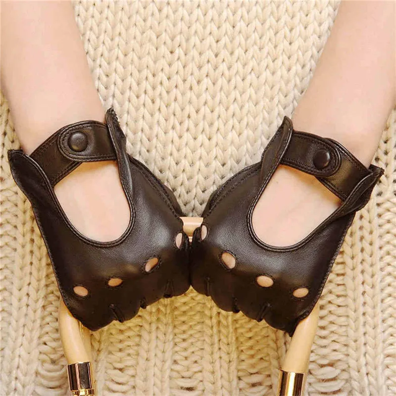 2019 NEW Women's Genuine Leather Gloves Female Breathable Sheepskin Gloves Fashion Trend Spring Autumn Unlined L117W-1