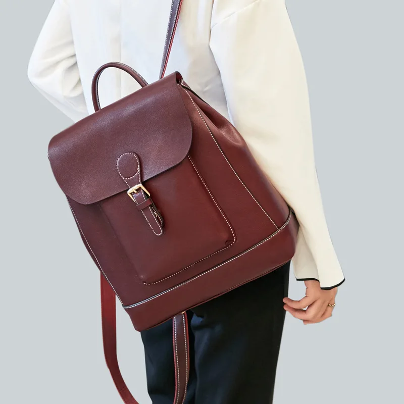 famous brand backpack women leather school bags for teenage girls vintage waterproof genuine leather bagpack famous brand backpack women leather school bags for teenage girls vintage waterproof genuine leather bagpack
