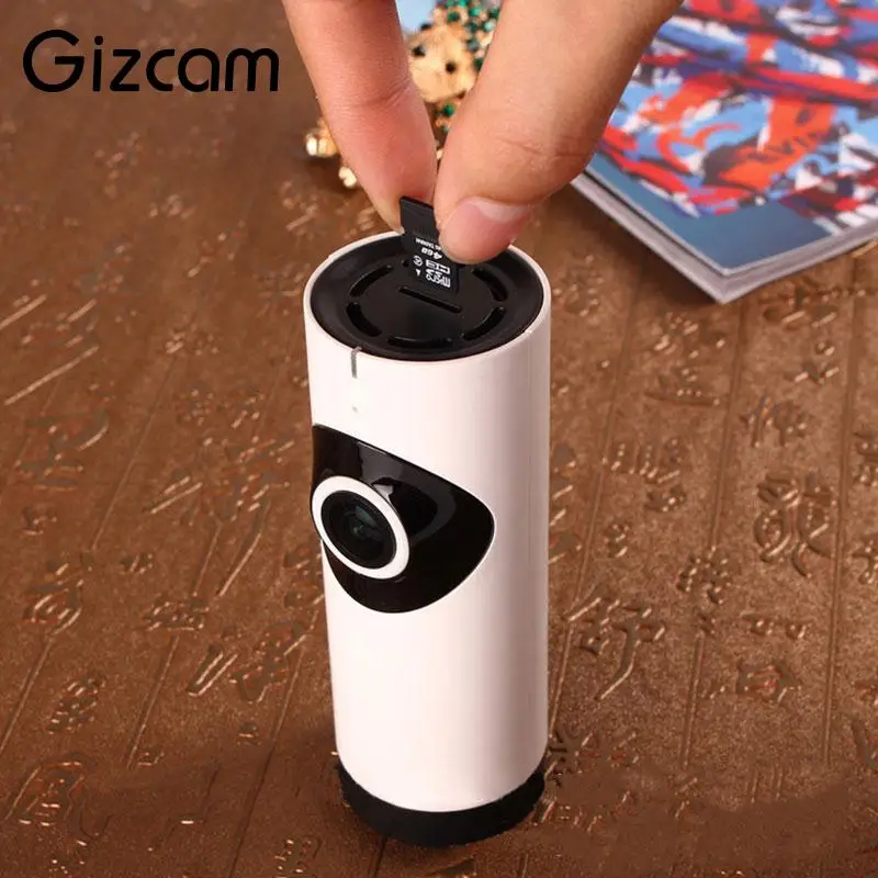

Gizcam high quality Wireless WIFI Network CCTV 180 degree Fisheye Home Security Camera Night Vision Cam Webcam Mini Micro Camera