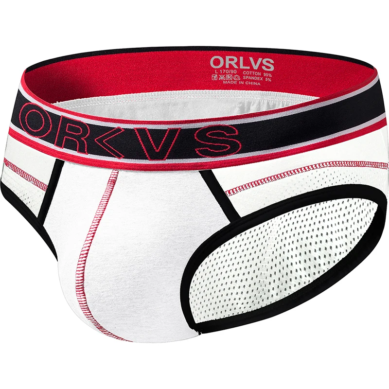 Мужские сексуальные трусы брифы ORLVS мужские из хлопка нижнее белье cueca бикини Sissy