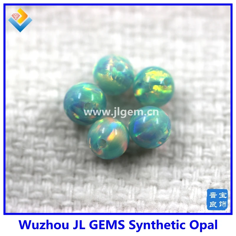 

(50PC/Lot) Free Shipping 5mm Cabochon Synthetic/Man-made Opal Beads/Balls