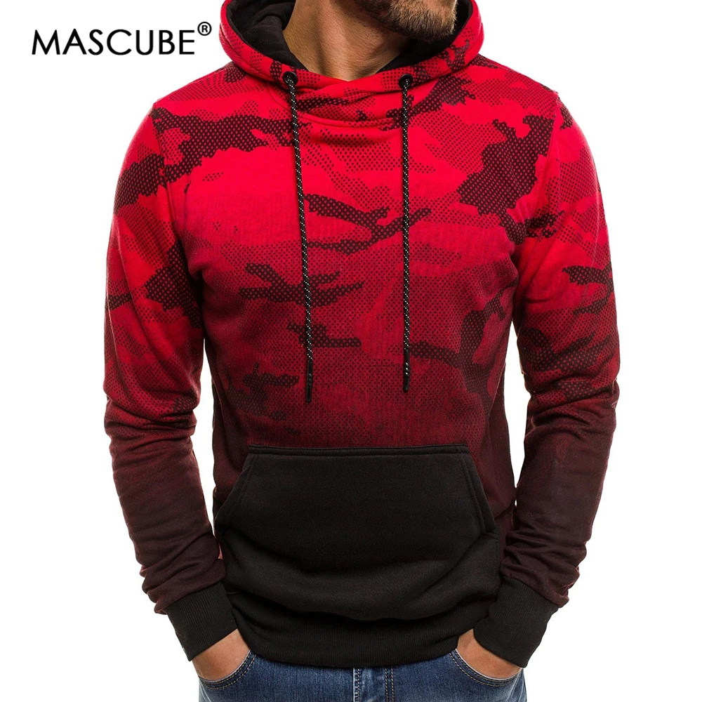 

MASCUBE 2019 Camouflage Men Sets Autumn Winter Sweatshirts Male Casual Men Hooded Casual Solid Sweatshirt Male Clothes