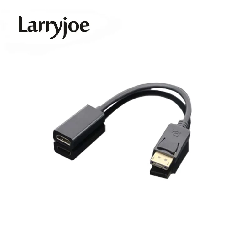 Larryjoe DP Displayport папа-HDMI-совместимый мама кабель-конвертер адаптер для Apple Samsung HP DELL