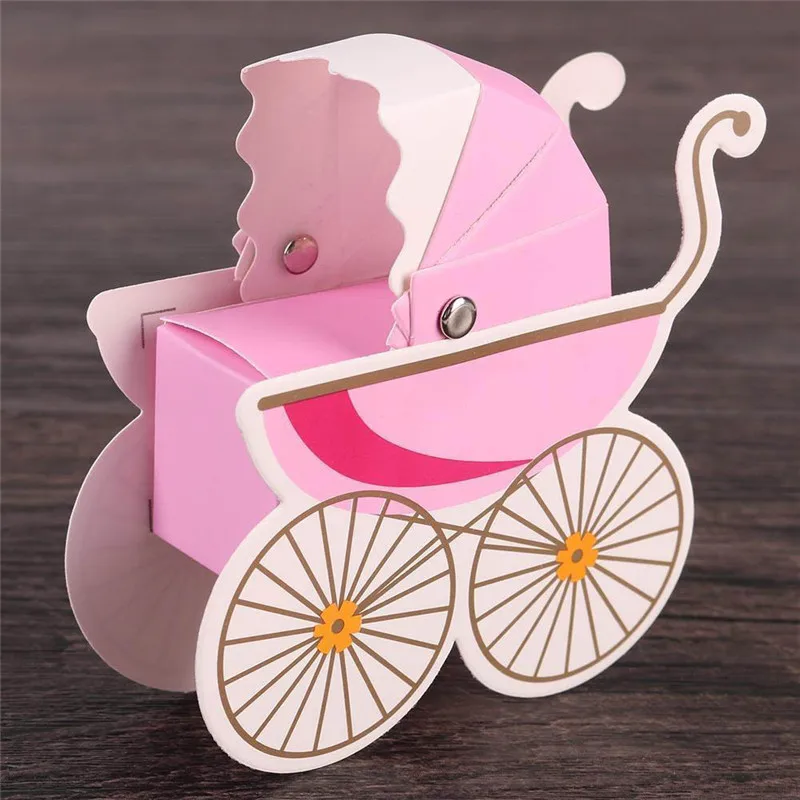 

New Creative Baby Carriage Candy Box For Guests Wedding Favors And Gifts Party Decorations