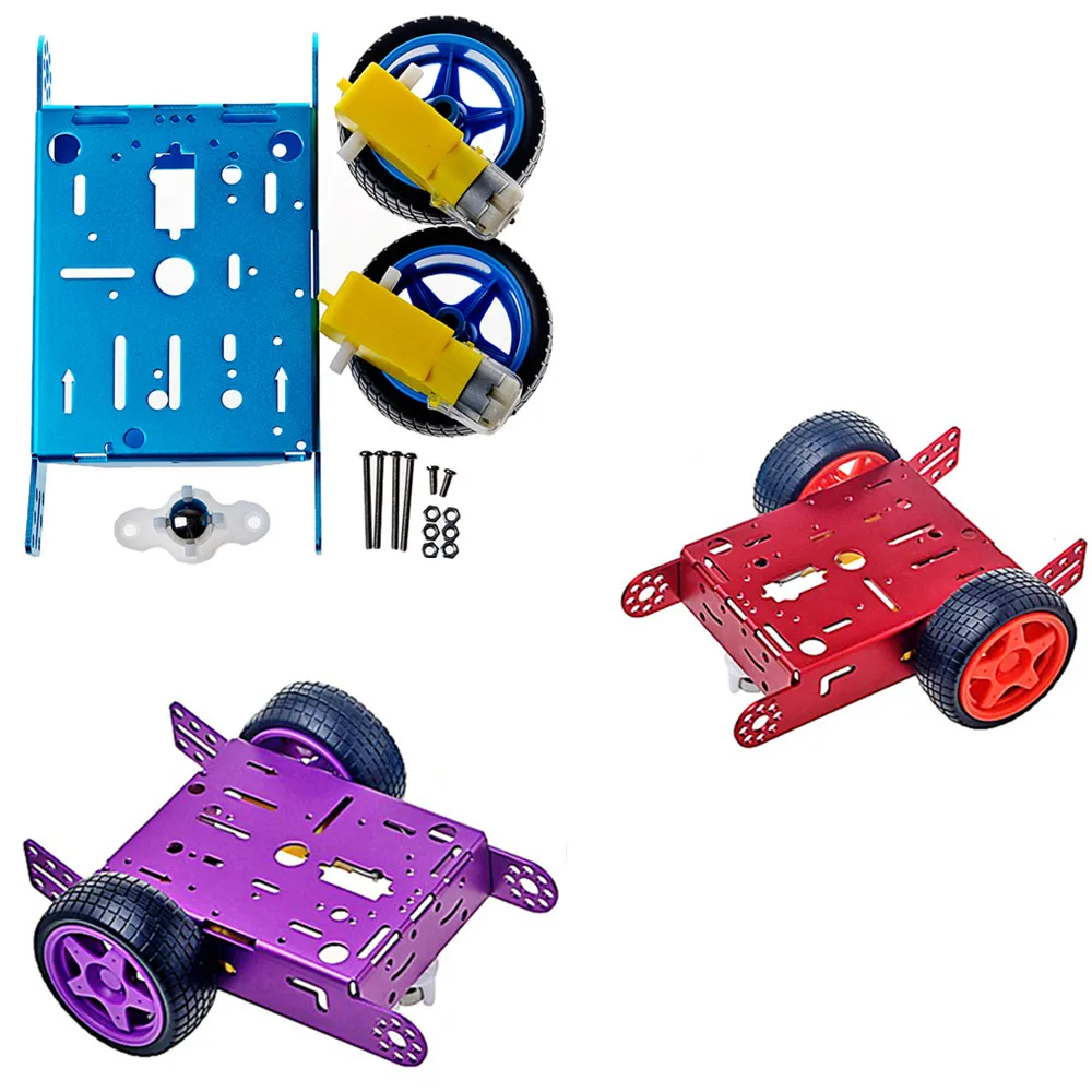 2wd aluminum alloy chassis smart car remote control car obstacle