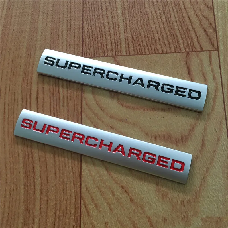 1X 3D Zinc Alloy Metal Supercharged Engine Fender Hood Trunk sticker ...