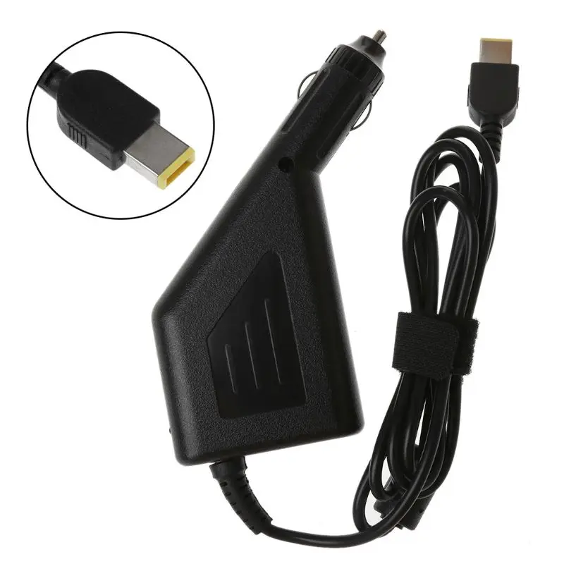 90W Laptop Car Charger 20V 4.5A QC 3.0 USB Adapter for Lenovo Thinkpad