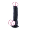 HISMITH 8.7inch Black Silicone Dildo For Premium Mute Sex Machine With Quick Air Connector 6.3 inch Insertable Length Dildo ► Photo 3/6