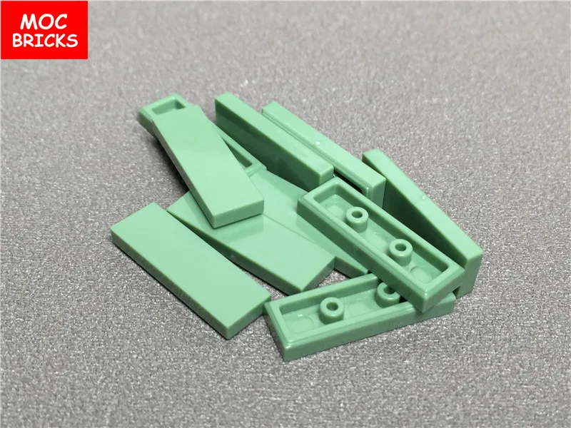 LEGO x 50 Sand Green Tile 1 x 2 with Groove NEW bulk lot