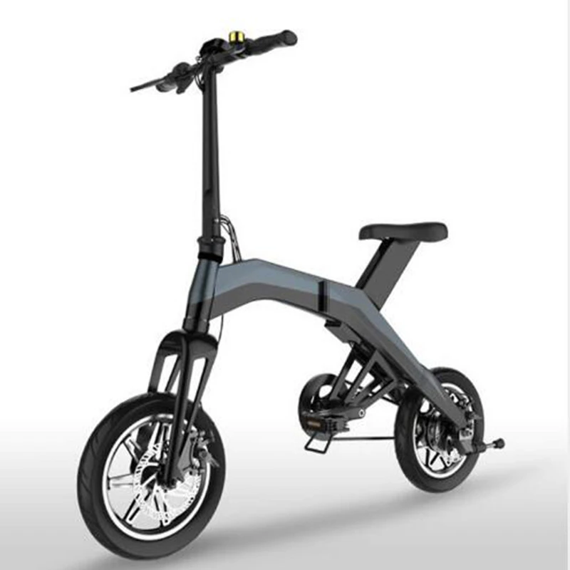  Mini Foldable Electric Bike 36V 350w 6.6AH Cycle 12inch Lithium Battery Electric Bicycle Single Sea