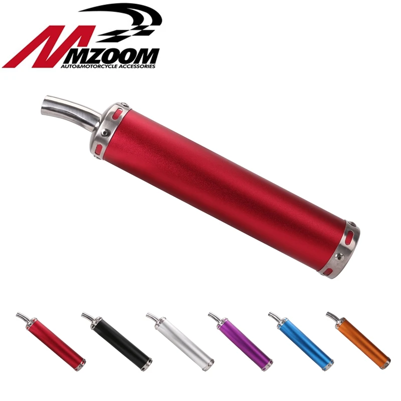 

Free Shipping Style Design Universal metal 20MM Racing Motocross Black Exhaust Silencer 2 Stroke Motorcycle Exhaust Pipe Muffler