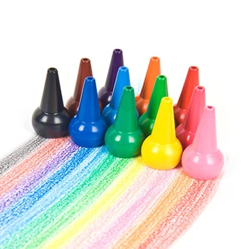 

12 Colors/Set Kawaii Crayons Non-Toxic Creative Graffiti 3D Finger Crayon For Kids Baby Painting Drawing Easy Erase Stationery