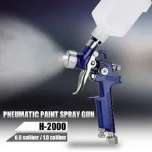 Мини распылитель краски воздуха 0,8 мм/1,0 мм стальная насадка H-2000 Аэрограф, пистолет-распылитель для мебели краска ing Авто Ремонт Инструмент аэрограф