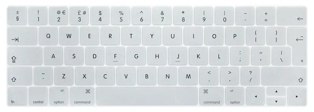 ЕС/британский английский раскладка силиконовая клавиатура Обложка протектор для MacBook Pro 1" 15" retina с TouchBar(- выпуска - Цвет: Серебристый