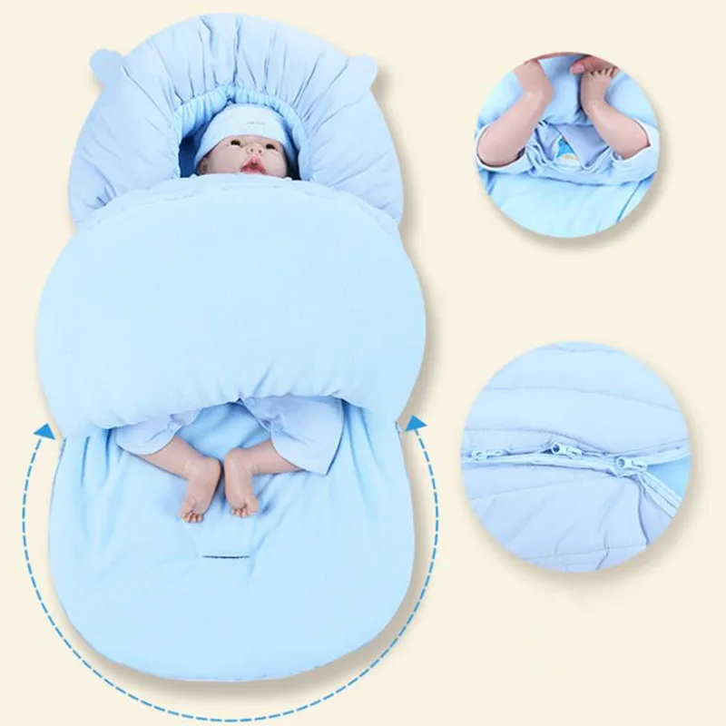 Newborn Baby Sleeping Bag Cotton Swaddle Wrap Warm Winter Baby Items Newborn Envelop