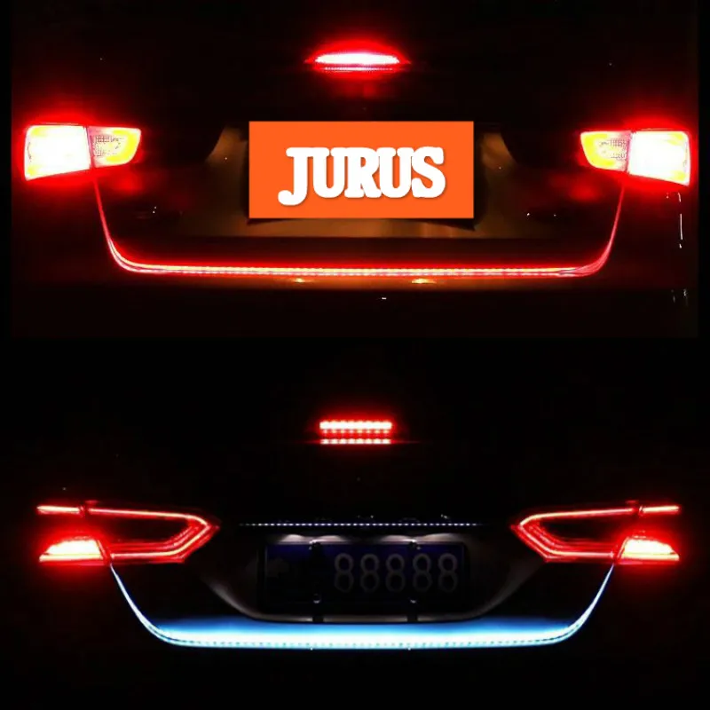 

JURUS 120CM/150CM Yellow Turn Signal Lamp 12V For Cars Led Flowing Trunk Strip Daytime Running Light Braking Tail Warning Lights