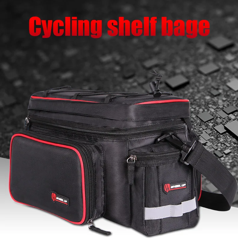 Discount 2017 New Cycling MTB Mountain Bicycle Bag Large Capacity Foldable Rainproof Bike Saddle Bag Reflective Trunk Pannier Backpack 2