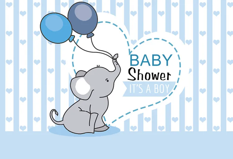 Sensfun светильник голубых тонах слон Baby Shower фон для фотосъемки с изображением